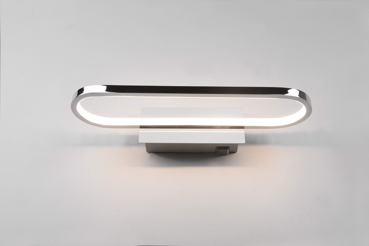 Aplica de perete Gianni, TRIO, 40x14.8x7.5 cm, 17W, 1x SMD, metal, argintiu - imagine 7